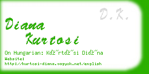 diana kurtosi business card